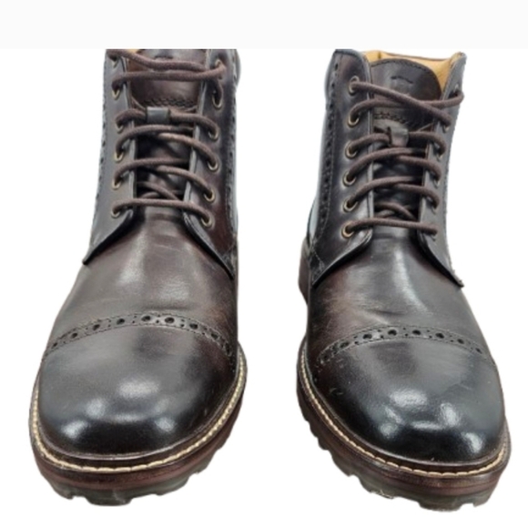 Florsheim Men's Fenway Cap Toe Brown Leather Boot Size 8D - Picture 2 of 13